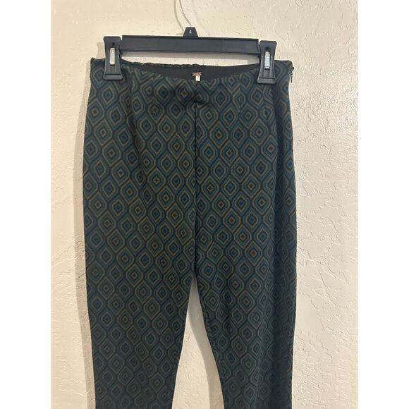 Free People Green Geometric Pants - Picture 6 of 12